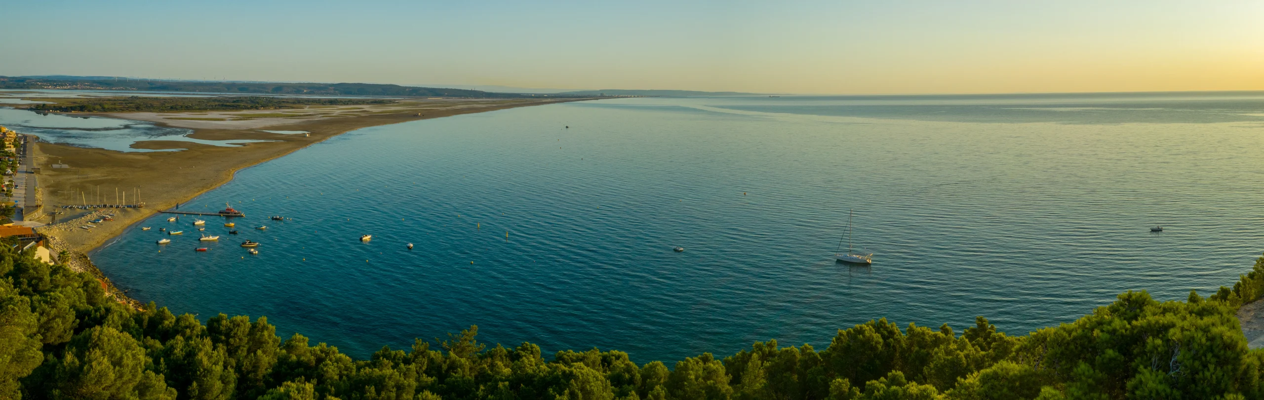 photo paonamique  par drone de la plage de La Franqui